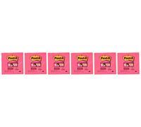 Post-it 6546SSPO Super Sticky - Notes collantes - Lot de blocs de 90 feuilles, 76 x 76 mm, Coquelicot