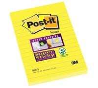 Post-it 660-S Notes Repositionnables 102 x 152 mm 75 Feuilles Jaune Jonquille