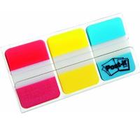 Post-It - 686-Ryb - Carte De 3 Couleurs D'index Strong 2,5 X 3,8 Cm - Rouge, Jaune, Bleu - Lot De 12