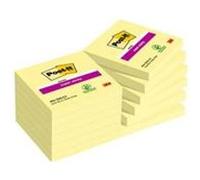 Post-it Super Sticky Notes notes adhésives 76 x 76 mm jaune 12 blocs à 90 feuilles