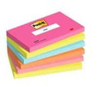Post-It 7100259224 Rectangle Bleu, Vert, Orange, Rose 100 feuilles Auto-adhésif G