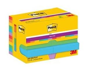 Post-It 7100290166 Carré Bleu, Vert, Orange, Violet, Rouge, Jaune 90 feuilles Auto-adhésif G