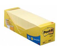 Post-It 76x76mm Jaune - Boite De 24 Dont 3 Gratuits