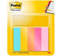 Marque-page - POST-IT - Beachside - 12,7 x 44,4 mm - 5 x 50 pièces - Couleurs assorties