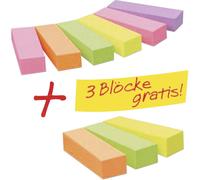 Post-it Bandes adhésives 670-6+3 15 mm x 50 mm rose fluorescent, vert