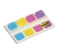 Post-It Marque-Pages, Petit - 40 Onglets/Dévidoir, 15.8 mm x 38.1 mm, Bleu, Jaune, Rose et Violet - Pour Marquer, Surligner ou Codifier des Informations