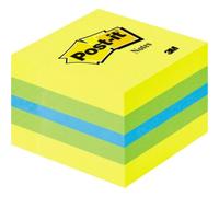Post-it Bloc cube de notes adhésives 2051-L 51 mm x 40 mm bleu, citron vert, jaune citron 400 feuille(s)