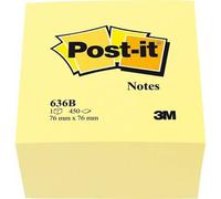 Post-it Notes repositionnables 76 x 76 mm - Jaune - Bloc de 450 feuilles