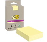 Post-it Bloc de notes Super Sticky Recyclées Lignées 102x152 mm Jaune - Lot 4x45