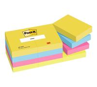 Post-it Notes repositionnables Energétic 38 x 51 mm assortis - lot de 12 blocs de 100 feuilles