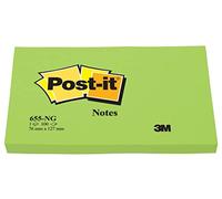POST-IT Bloc-notes repositionnable 100 feuilles 127 x 76 mm Vert néon