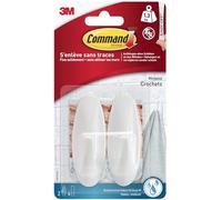 3M Crochet Command Design plastique Blanc – Modèle Moyen