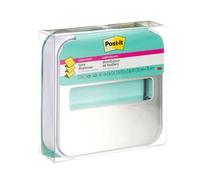 Post-it Distributeur de notes pour billets de 7,6 x 7,6 cm, base blanche avec dessus en acier