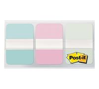 Post-It - Étiquettes solides - 12 étiquettes par couleur - 36 étiquettes par distributeur 22 Tabs - 40 Flags Lime/Aqua Plaid Pattern Collection