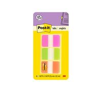 Post-It - Étiquettes solides - 12 étiquettes par couleur - 36 étiquettes par distributeur 25,4 x 38 mm Vert, Orange, Rose