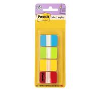 Post-It - Étiquettes solides - 12 étiquettes par couleur - 36 étiquettes par distributeur 88 Tabs Aqua, Lime, Yellow, Red