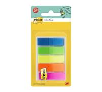 Post-it Marque-pages petit – 100 marque-pages translucides 11,9 × 43,2 mm (orange, violet, bleu, vert)