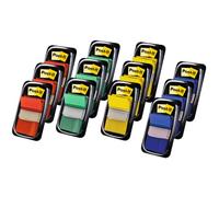 Post-it Index Marqueurs Adhésifs, Couleurs Variées, Lot Avantageux de 10 + 2 Distributeurs Gratuits, 50 Feuilles par Distributeur - Pour Documents et Informations Importantes