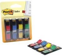Post-it® Index bande adhésive, mini, jaune, rouge, bleu et vert, 11,9 mm x 43,2 mm, 35 bandes adhésives/distributeur, 4 distributeurs/paquet | 1 pièce