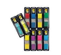 Post-it Index Marque-Pages, 8 + 2 Dévidoirs GRATUITS, 11,9 mm x 43,2 mm | Pour Marquer, Surligner Ou Coder Les Infos Importantes ; Adhère Bien, Inscriptible, avec Dévidoir à Une Main