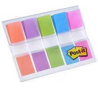 Post-it Index repositionnables mini 11,9 x 43,2 mm 5 couleurs orange violet vert bleu rose