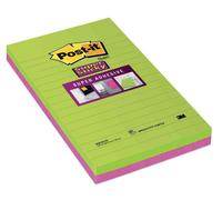Post-It Lot 4 Blocs Assortis Supersticky Ligné 12,5x20cm 45 Feuilles