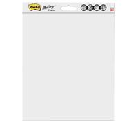 Post-it Lot de 2 blocs pour tableau de conférence autocollants avec fixation murale Blanc