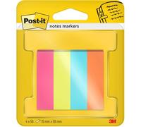 Marque-pages en papier Post-it, Couleurs Poptimistic, 12.7 mm x 44.4 mm, 50 feuilles/bloc, 4 blocs/paquet 7100259443