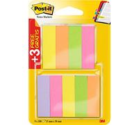 Post-it Bandes adhésives 670-6+3 15 mm x 50 mm rose fluorescent, vert fluorescent, jaune fluorescent, orange fluorescent, violet