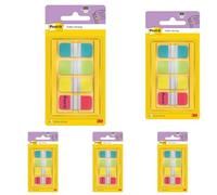 Post-It Marque-Pages, Petit, Jaune, Rouge, Bleu et Vert - 15.8 mm x 38.1 mm, 40 Onglets/Dévidoir - Pour Marquer, Surligner ou Codifier des Informations (Lot de 5)
