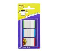 Post-it Marque-pages rigides 686L-GBREU moyen 66 onglets 25.4×38.1 mm rouge bleu vert