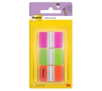 Index Post-it - 66 index rigides couleurs vives 25x44mm