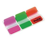 Post-it marqueurs adhésifs Index Strong 25,4 x 38 mm 3 couleurs rose vert orange