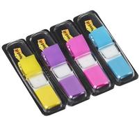 3M Post-it Index Mini 683-4AB, 11,9 mm x 43,2 mm, jaune, violet, rose, turquoise, 4 x 35 bandes adhésives en distributeur x12 morceau