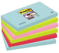 Post-it Note adhésive 6556SMI 127 mm x 76 mm turquoise, vert fluorescent, rose fluorescent, rouge coquelicot 540 feuille(s)