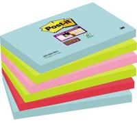 3M 655-6SS-MIA Post-it Rectangle Bleu, Rose, Rouge, Jaune Auto-adhésif