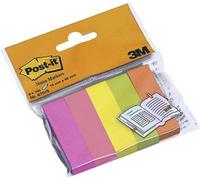 Post-it Note adhésive 670-5 15 mm x 50 mm jaune fluorescent, rose fluorescent, vert fluorescent, orange fluorescent, violet néon