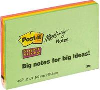 Post-it Note adhésive 7100043257 149 mm x 98 mm vert fluorescent, orange fluorescent, rose ultra, jaune ultra 180 feuille(s)
