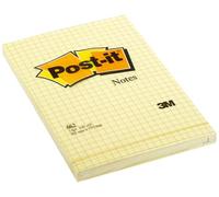 Post-it Note repositionnable quadrillée 102 x 152 mm Jaune