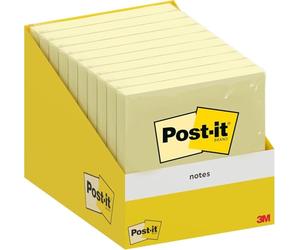 Post-it Notes, 100 Feuilles, 76 mm x 76 mm, Jaune | Notes Autocollantes pour Mémos et Planification ; Se Retirent Proprement, Idéales pour Coder, Organiser, Capturer Les Idées