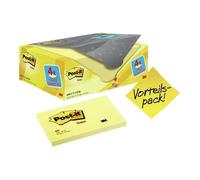 Post-It - Notes - 76 X 127 Mm - 100 Feuilles - Jaune (Pack De 20)