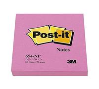 Post-it notes adhésives 76 x 76 mm rose fluo 100 feuilles