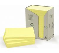 Post-it notes adhésives recyclées 127 x 76 mm jaune 16 blocs à 100 feuilles