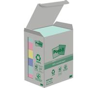 Post-it notes adhésives recyclées 38 x 51 mm 6 couleurs 6 blocs à 100 feuilles