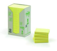 Post-it notes adhésives recyclées 38 x 51 mm jaune 24 blocs à 100 feuilles