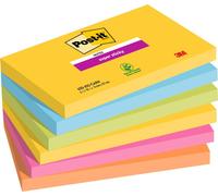 Post-it notes adhésives Super Sticky Notes 127 x 76 mm Carnival 6 blocs à 90 feuilles