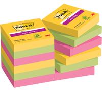 Post-it notes adhésives Super Sticky Notes 48 x 48 mm Carnival 12 blocs à 90 feuilles
