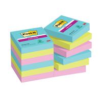 Post-It 12 Blocs Notes Super Sticky - Collection Miami - 47.6 X 47.6 Mm