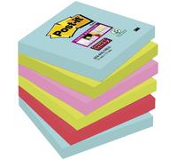 Post-it notes adhésives Super Sticky Notes 76 x 76 mm Cosmic 6 blocs à 96 feuilles