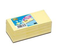 Post-It Notes Adhésves 38 X 51 Mm Jaune, Lot 9+3 Gratuits
